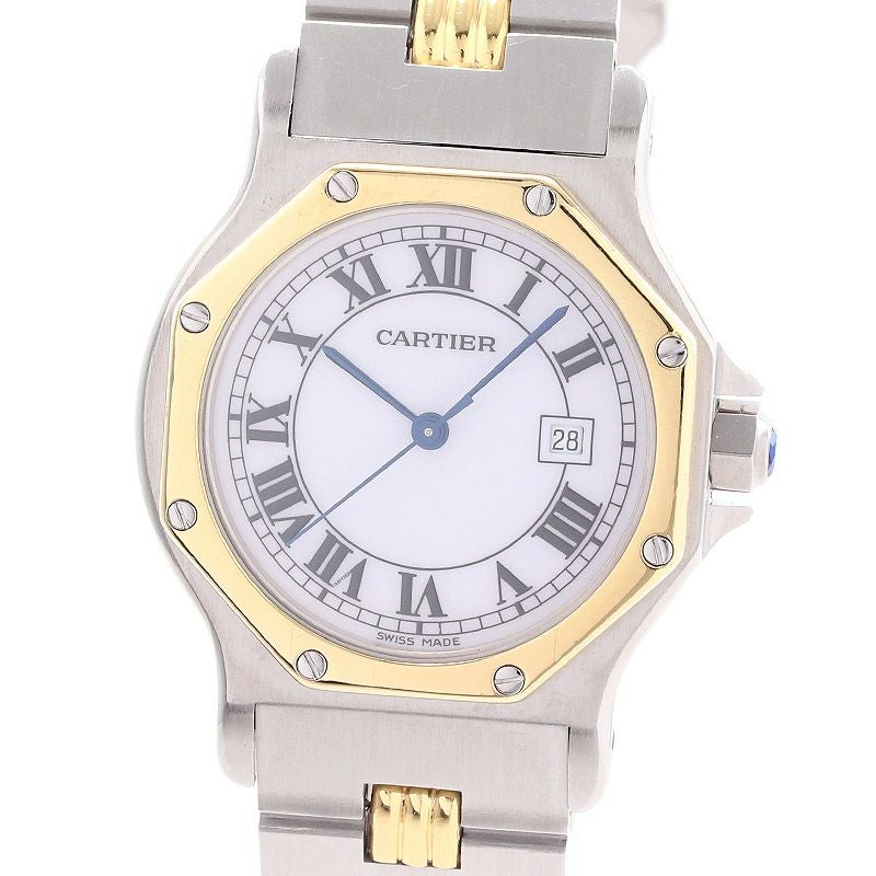 【中古】CARTIER SANTOS RONDE LARGE MODEL / SANTOS OCTAGON LARGE MODEL カルティエ サントスロンドLM / サントスオクタゴンLM 81037232