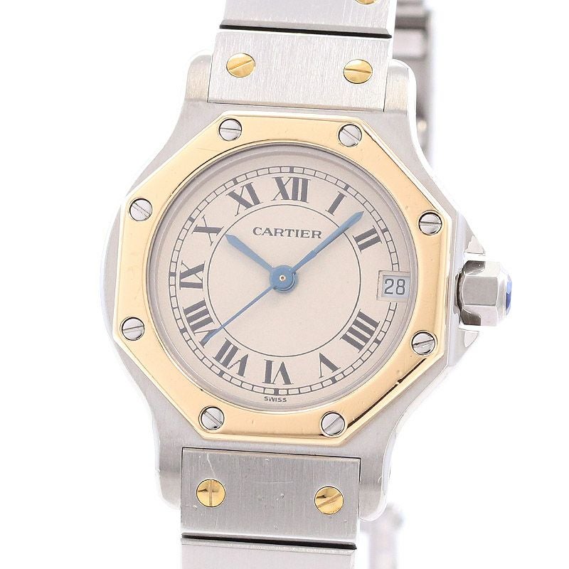 【中古】CARTIER SANTOS RONDE SMALL MODEL / SANTOS OCTAGON SMALL MODEL カルティエ サントスロンドSM / サントスオクタゴンSM W2001683