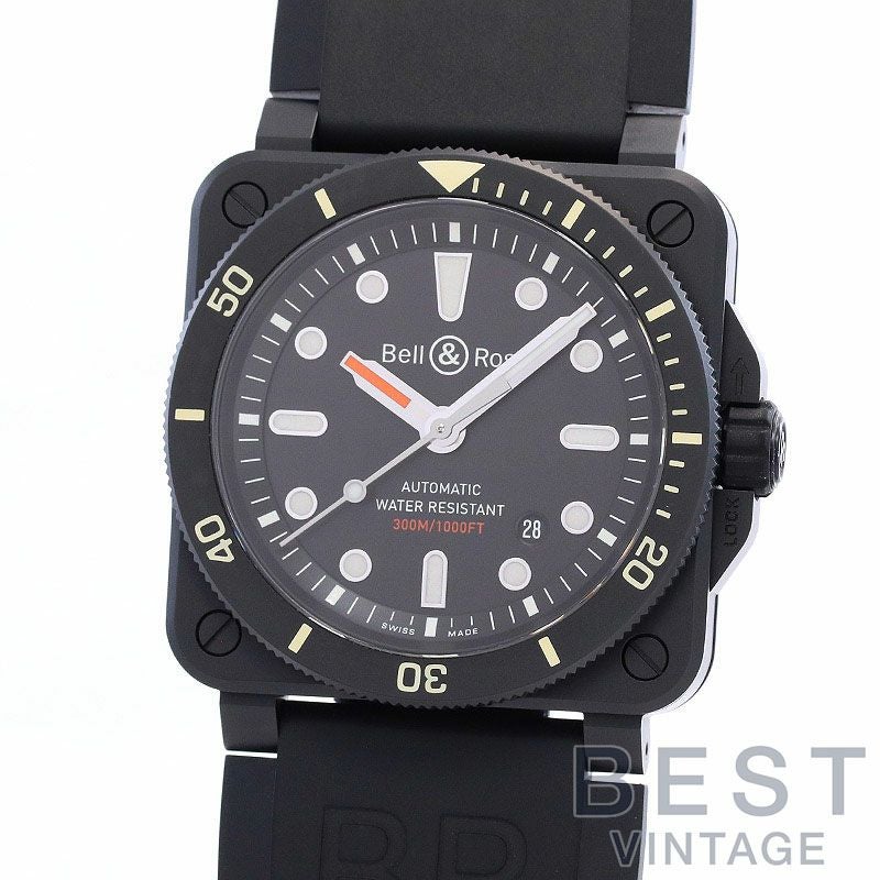 【中古】BELL & ROSS BR03-92 DIVER ベル&ロス BR03-92 ダイバー BR0392-D-BL-CE/SRB