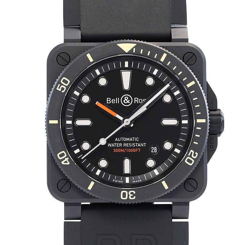 【中古】BELL & ROSS BR03-92 DIVER ベル&ロス BR03-92 ダイバー BR0392-D-BL-CE/SRB