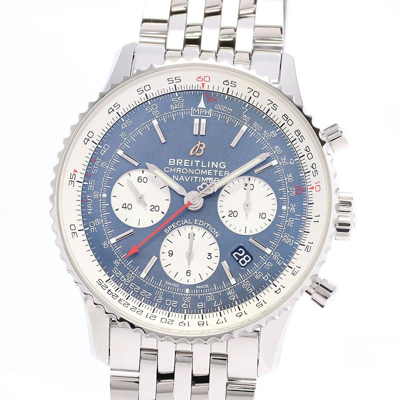 【中古】BREITLING NAVITIMER B01 CHRONOGRAPH 43 JAPAN EDITION ブライトリング ナビタイマーB01 クロノグラフ43 ブラックマザーオブパール ジャパンエディション AB0121211B3A1