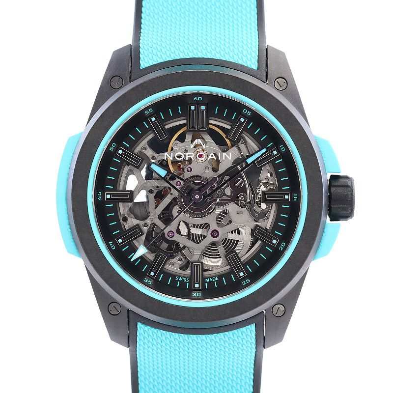 【中古】NORQAIN INDEPENDENCE WILD ONE SKELETON 42MM TURQUOISE ノルケイン インディペンデンス ワイルド ワン スケルトン ターコイズ NNQ3000QBQ1AS/B007