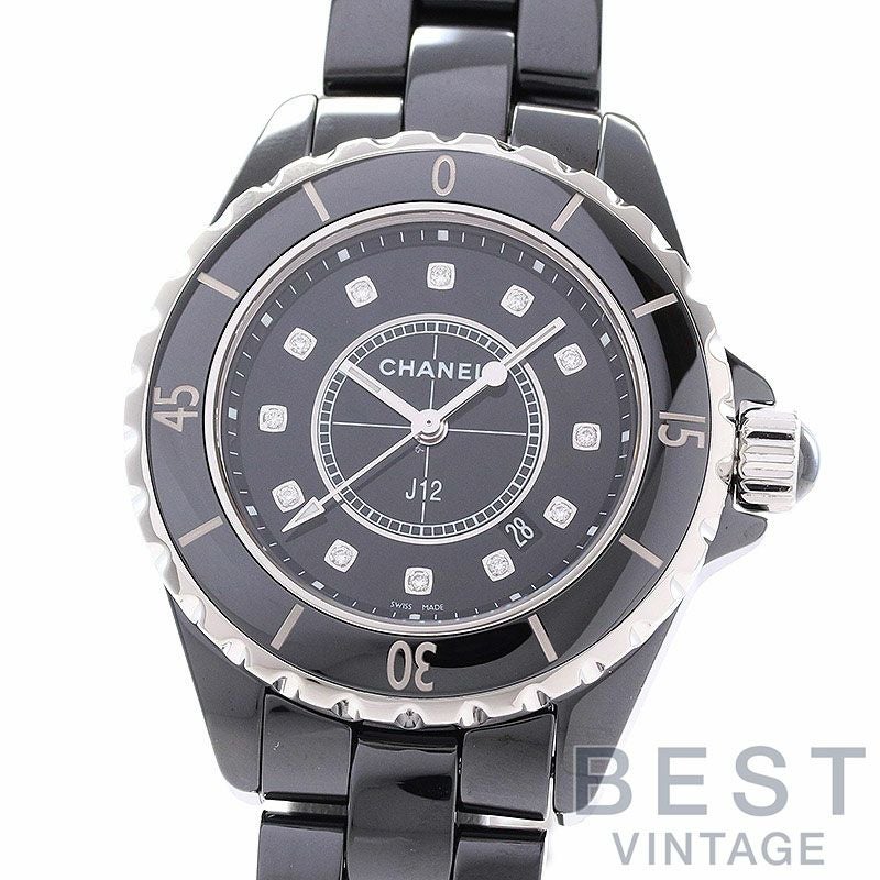 【中古】CHANEL J12 33MM BLACK シャネル J12 33MM ブラック H1625