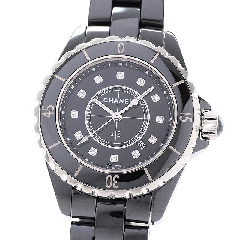【中古】CHANEL J12 33MM BLACK シャネル J12 33MM ブラック H1625