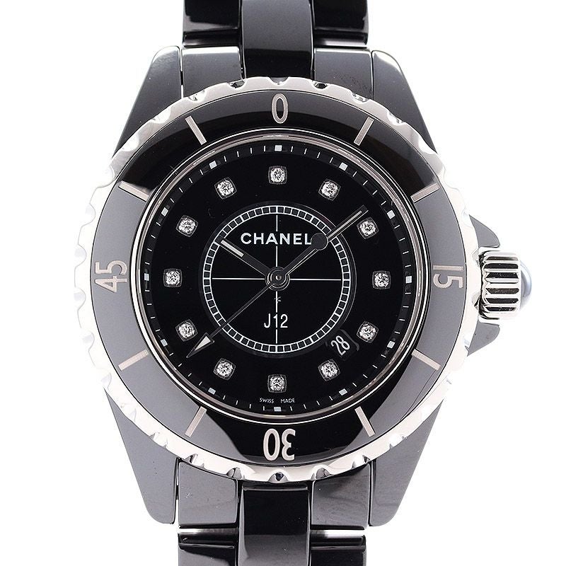 【中古】CHANEL J12 33MM BLACK シャネル J12 33MM ブラック H1625