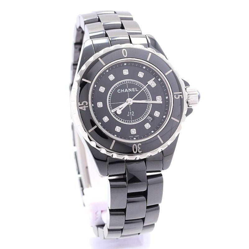 【中古】CHANEL J12 33MM BLACK シャネル J12 33MM ブラック H1625
