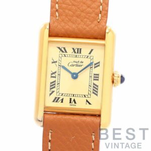 【中古】CARTIER MUST TANK SMALL MODEL VERMEIL カルティエ マストタンク ヴェルメイユ SM W1003154