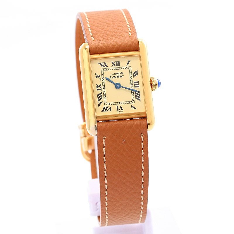【中古】CARTIER MUST TANK SMALL MODEL VERMEIL カルティエ マストタンク ヴェルメイユ SM W1003154