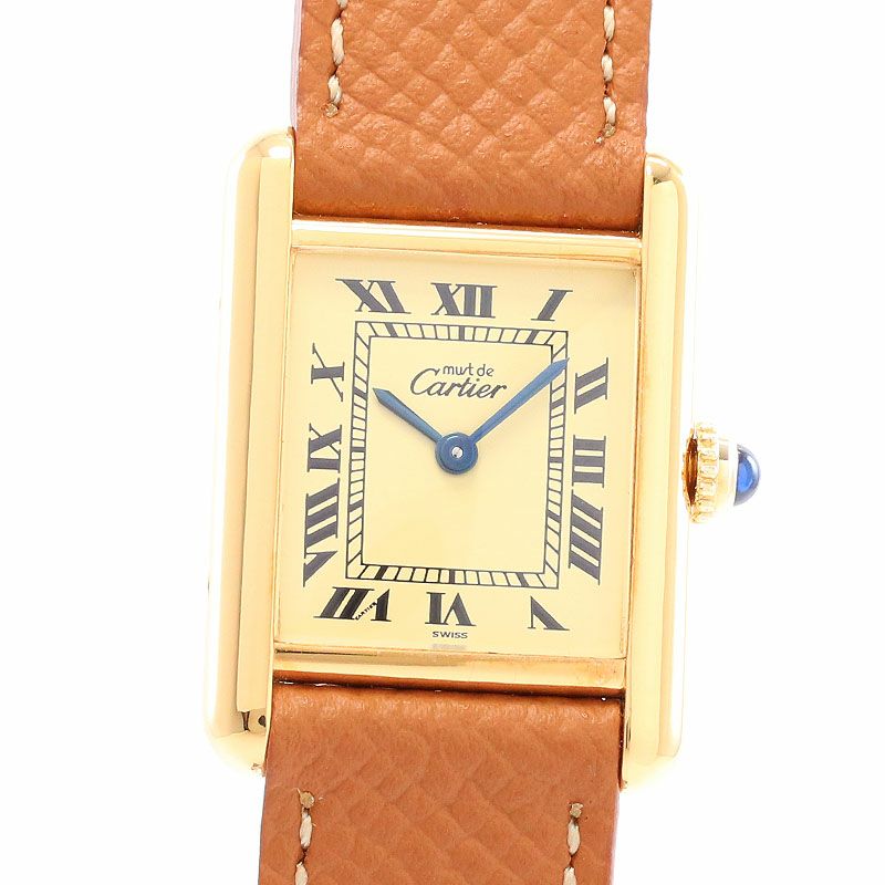 【中古】CARTIER MUST TANK SMALL MODEL VERMEIL カルティエ マストタンクSM ヴェルメイユ W1003153