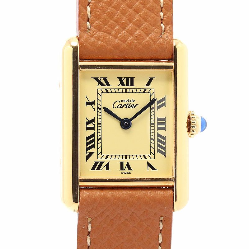 【中古】CARTIER MUST TANK SMALL MODEL VERMEIL カルティエ マストタンクSM ヴェルメイユ W1003153