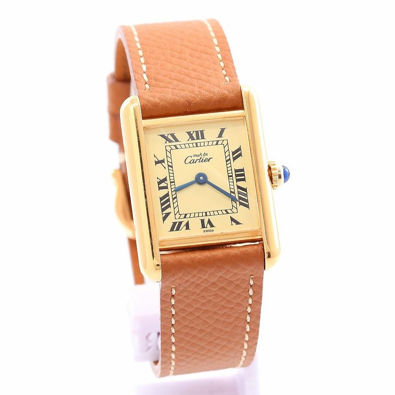 【中古】CARTIER MUST TANK SMALL MODEL VERMEIL カルティエ マストタンクSM ヴェルメイユ W1003153