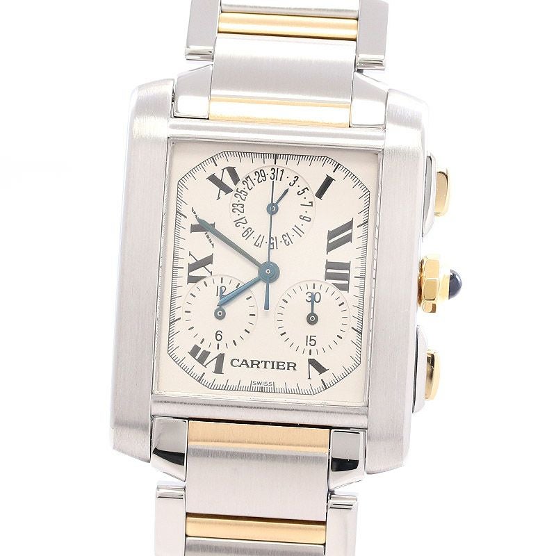 【中古】CARTIER TANK FRANCAISE EXTRA-LARGE MODEL CHRONO REFLEX カルティエ タンクフランセーズXL クロノリフレックス W51004Q4