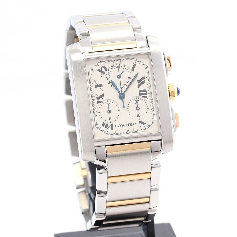 【中古】CARTIER TANK FRANCAISE EXTRA-LARGE MODEL CHRONO REFLEX カルティエ タンクフランセーズXL クロノリフレックス W51004Q4