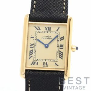 【中古】CARTIER MUST TANK LARGE MODEL VERMEIL カルティエ マストタンクLM ヴェルメイユ 83918223