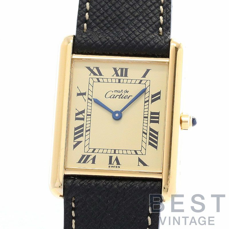 【中古】CARTIER MUST TANK LARGE MODEL VERMEIL カルティエ マストタンクLM ヴェルメイユ 83918223