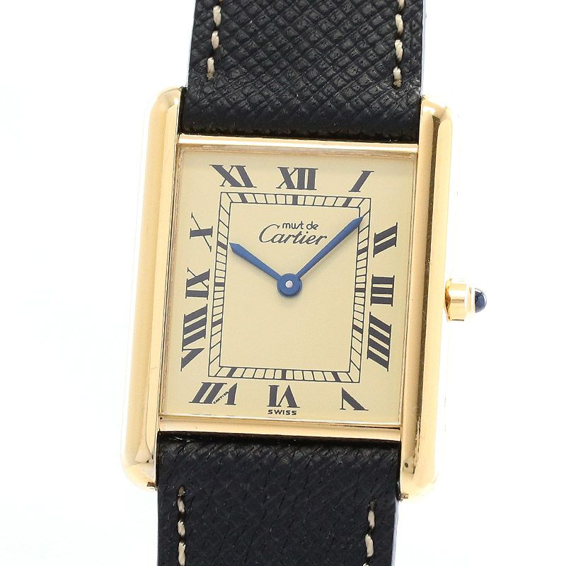 【中古】CARTIER MUST TANK LARGE MODEL VERMEIL カルティエ マストタンクLM ヴェルメイユ 83918223