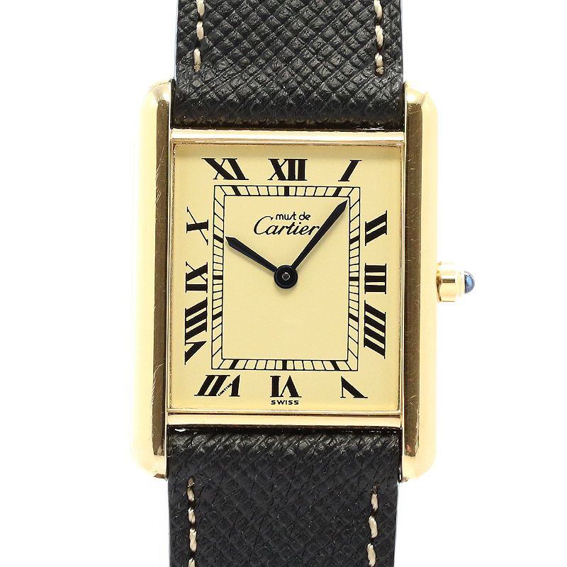 【中古】CARTIER MUST TANK LARGE MODEL VERMEIL カルティエ マストタンクLM ヴェルメイユ 83918223