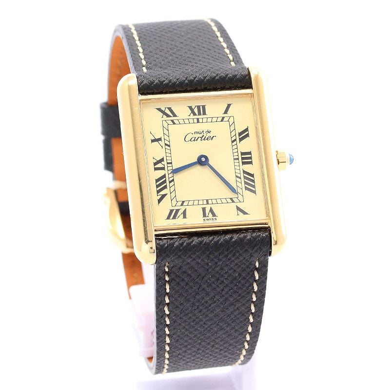 【中古】CARTIER MUST TANK LARGE MODEL VERMEIL カルティエ マストタンクLM ヴェルメイユ 83918223