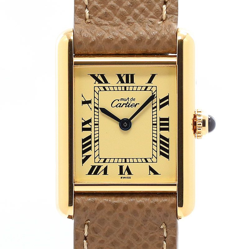 【中古】CARTIER MUST TANK SMALL MODEL VERMEIL カルティエ マストタンクSM ヴェルメイユ W1003154