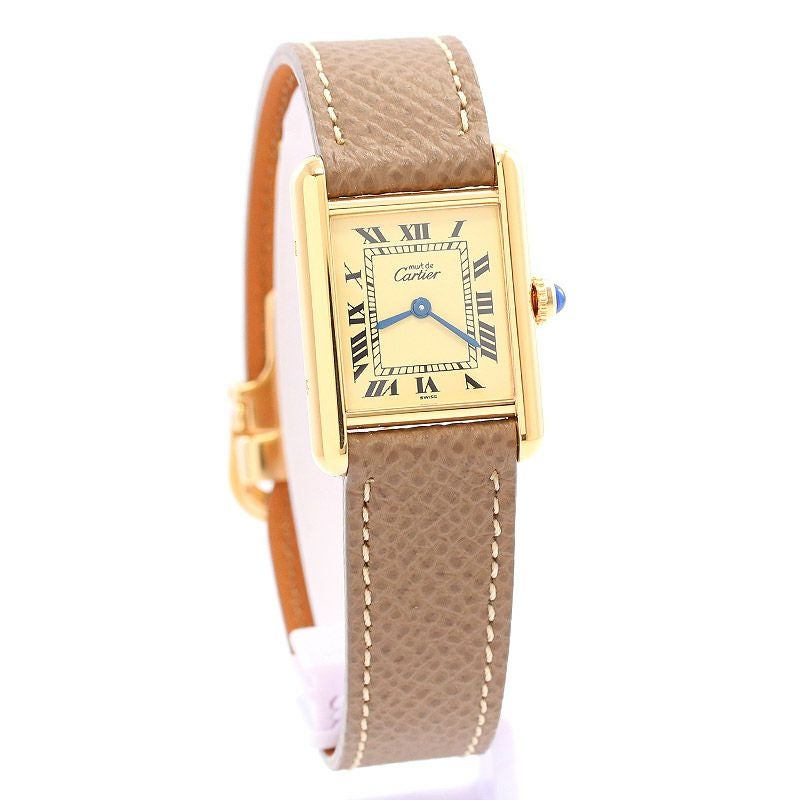 【中古】CARTIER MUST TANK SMALL MODEL VERMEIL カルティエ マストタンクSM ヴェルメイユ W1003154