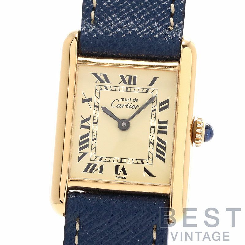 【中古】CARTIER MUST TANK SMALL MODEL VERMEIL カルティエ マストタンクSM ヴェルメイユ -