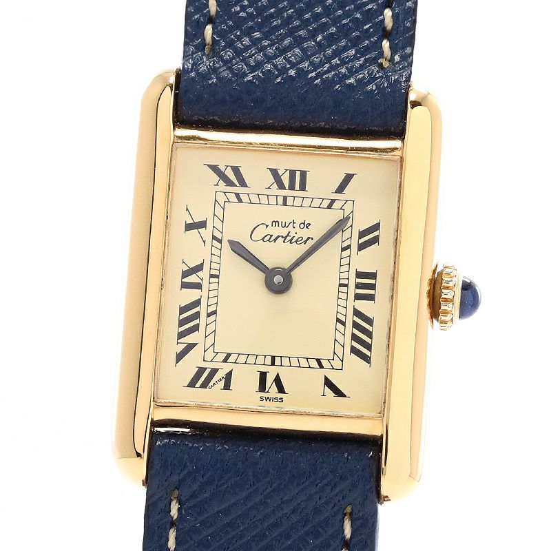 【中古】CARTIER MUST TANK SMALL MODEL VERMEIL カルティエ マストタンクSM ヴェルメイユ -