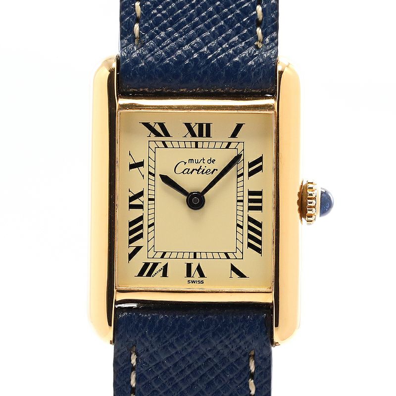 【中古】CARTIER MUST TANK SMALL MODEL VERMEIL カルティエ マストタンクSM ヴェルメイユ -