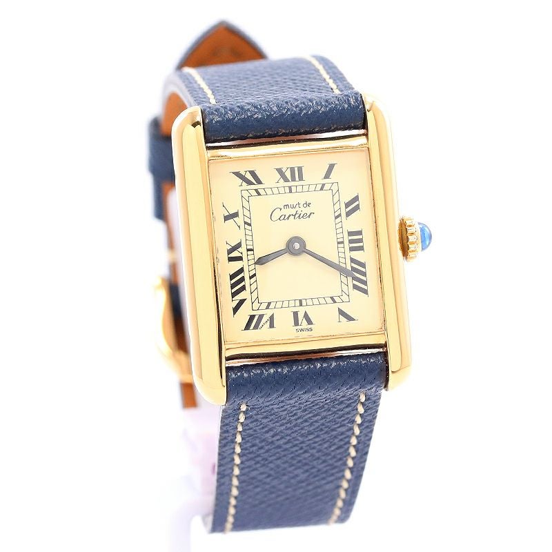 【中古】CARTIER MUST TANK SMALL MODEL VERMEIL カルティエ マストタンクSM ヴェルメイユ -