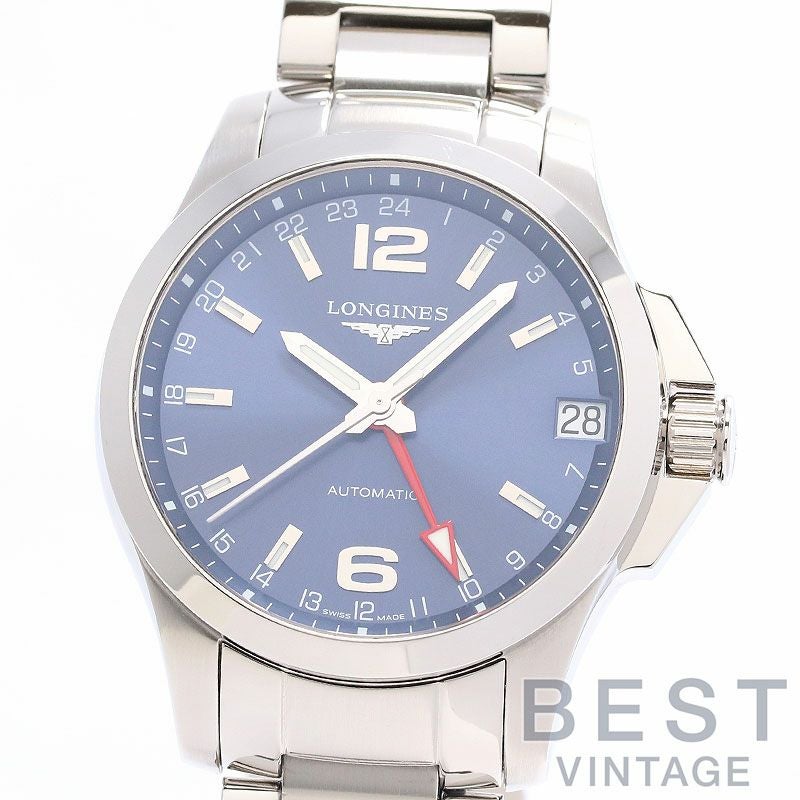 【中古】LONGINES CONQUEST GMT ロンジン コンクエスト GMT L3.687.4.99.6