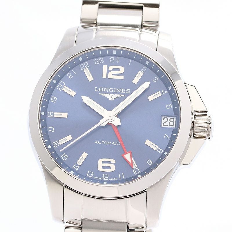 【中古】LONGINES CONQUEST GMT ロンジン コンクエスト GMT L3.687.4.99.6