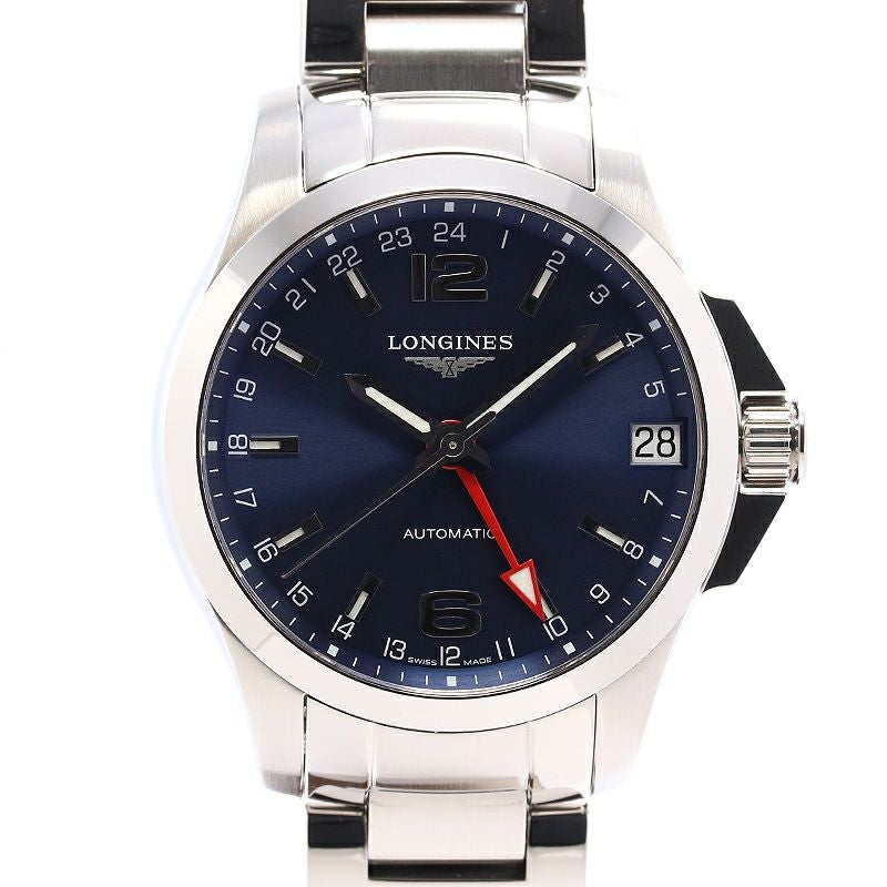 【中古】LONGINES CONQUEST GMT ロンジン コンクエスト GMT L3.687.4.99.6