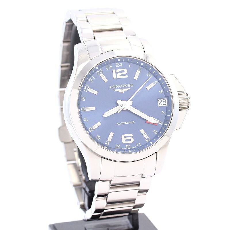 【中古】LONGINES CONQUEST GMT ロンジン コンクエスト GMT L3.687.4.99.6