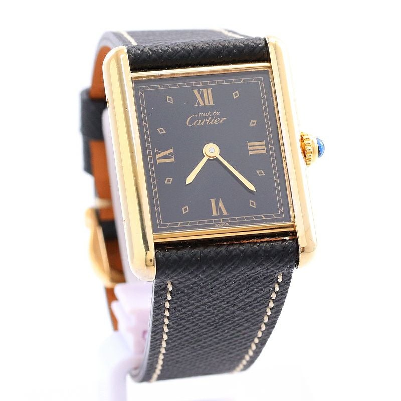 【中古】CARTIER MUST TANK LARGE MODEL VERMEIL カルティエ マストタンク LM ヴェルメイユ W1001254