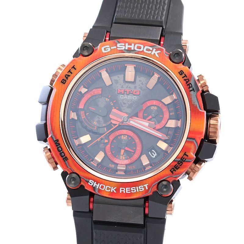 【中古】CASIO G-SHOCK 40TH ANNIVERSARY FLARE RED カシオ Gショック 40周年記念モデル フレアレッド MTG-B3000FR-1AJR