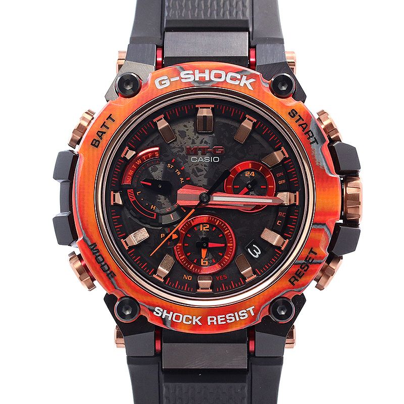 【中古】CASIO G-SHOCK 40TH ANNIVERSARY FLARE RED カシオ Gショック 40周年記念モデル フレアレッド MTG-B3000FR-1AJR