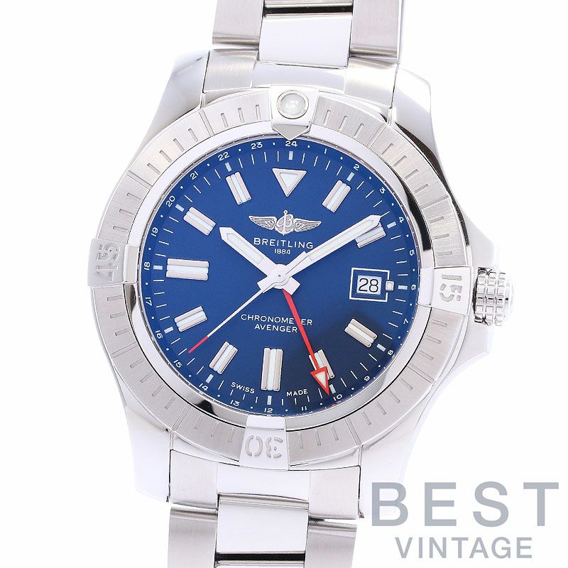 【中古】BREITLING AVENGER AUTOMATIC GMT 45 ブライトリング アベンジャー オートマチック GMT 45 A32395101C1A1