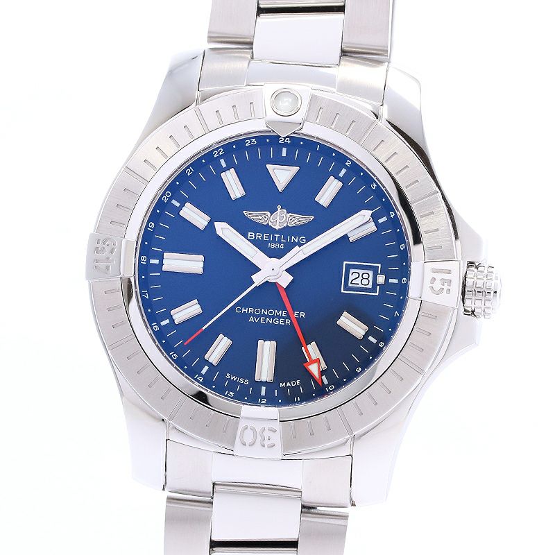 【中古】BREITLING AVENGER AUTOMATIC GMT 45 ブライトリング アベンジャー オートマチック GMT 45 A32395101C1A1