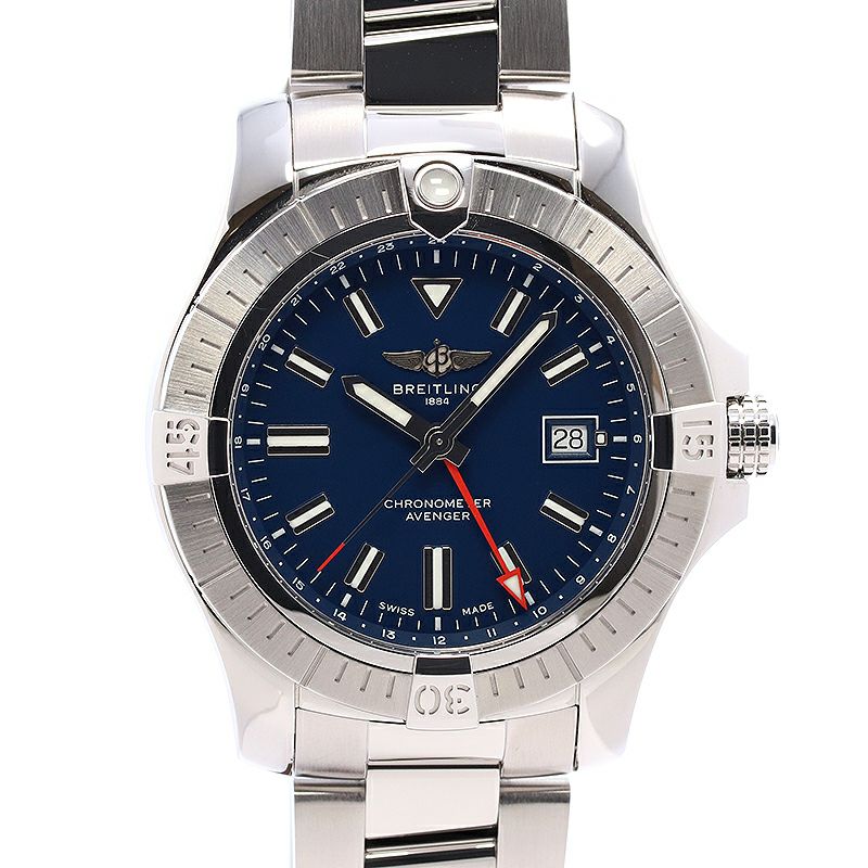 【中古】BREITLING AVENGER AUTOMATIC GMT 45 ブライトリング アベンジャー オートマチック GMT 45 A32395101C1A1