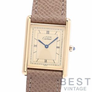 【中古】CARTIER MUST TANK LARGE MODEL VERMEIL カルティエ マストタンクLM ヴェルメイユ 6 81006