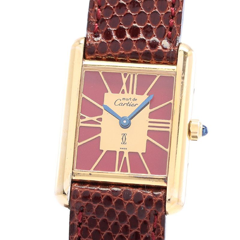 【中古】CARTIER MUST TANK SMALL MODEL VERMEIL カルティエ マストタンク SM ヴェルメイユ -