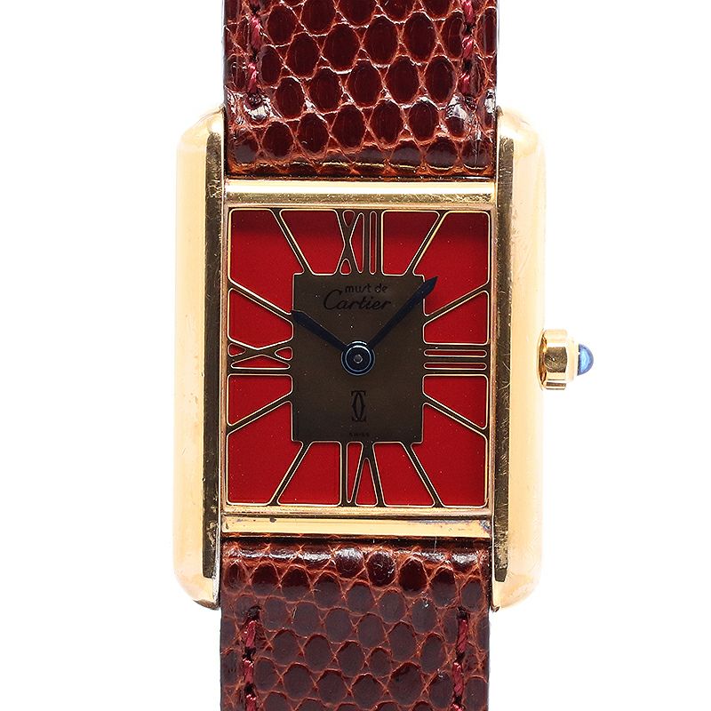 【中古】CARTIER MUST TANK SMALL MODEL VERMEIL カルティエ マストタンク SM ヴェルメイユ -