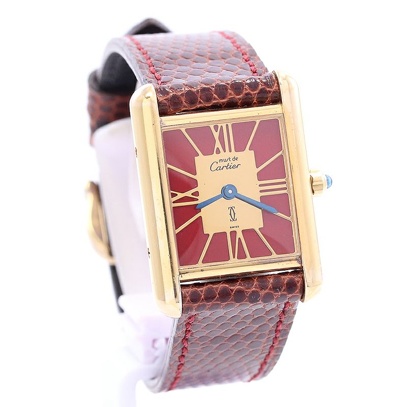 【中古】CARTIER MUST TANK SMALL MODEL VERMEIL カルティエ マストタンク SM ヴェルメイユ -