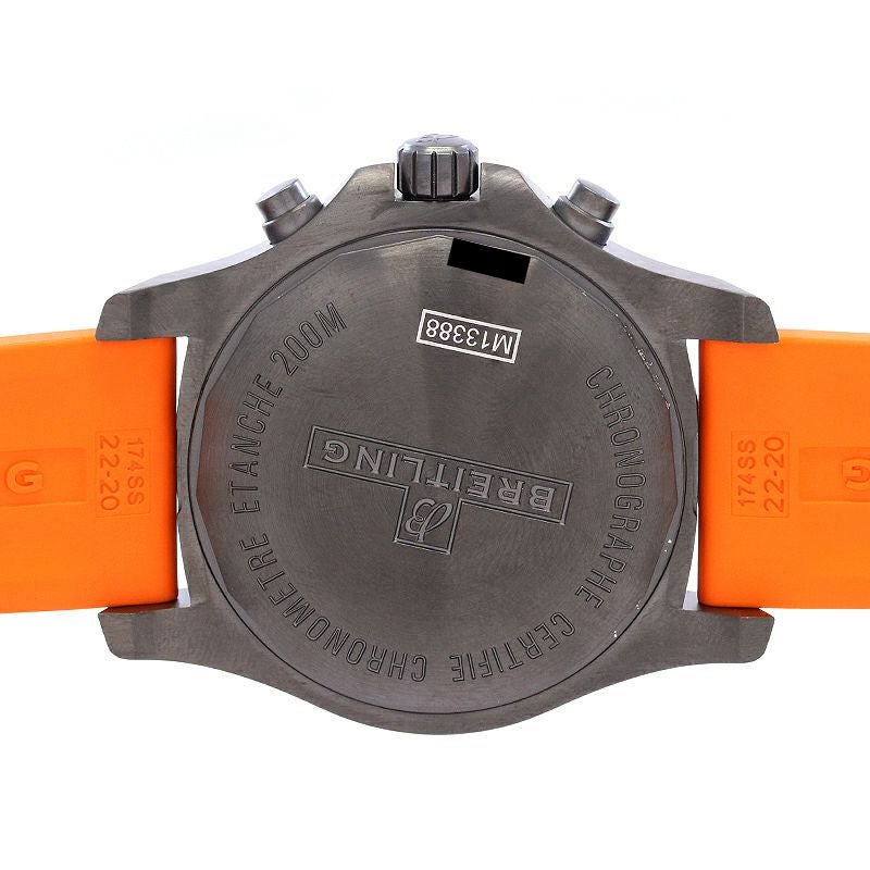 【中古】BREITLING COLT CHRONOGRAPH AUTOMATIC BLACKSTEEL ブライトリング コルト クロノグラフ オートマチック ブラックスチール M1338810/BF01/174SS/A20S.1 (M181B01VPR)