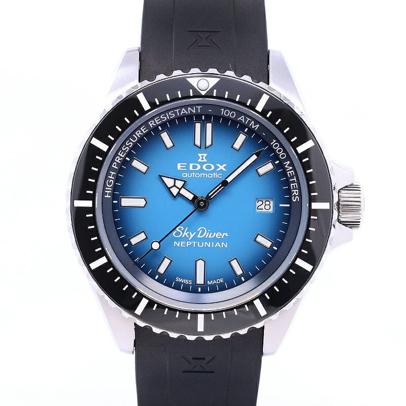 【中古】EDOX SKYDIVER NEPTUNIAN AUTOMATIC エドックス スカイダイバー ネプチュニアン オートマティック 80120-3NCA-BUIDN