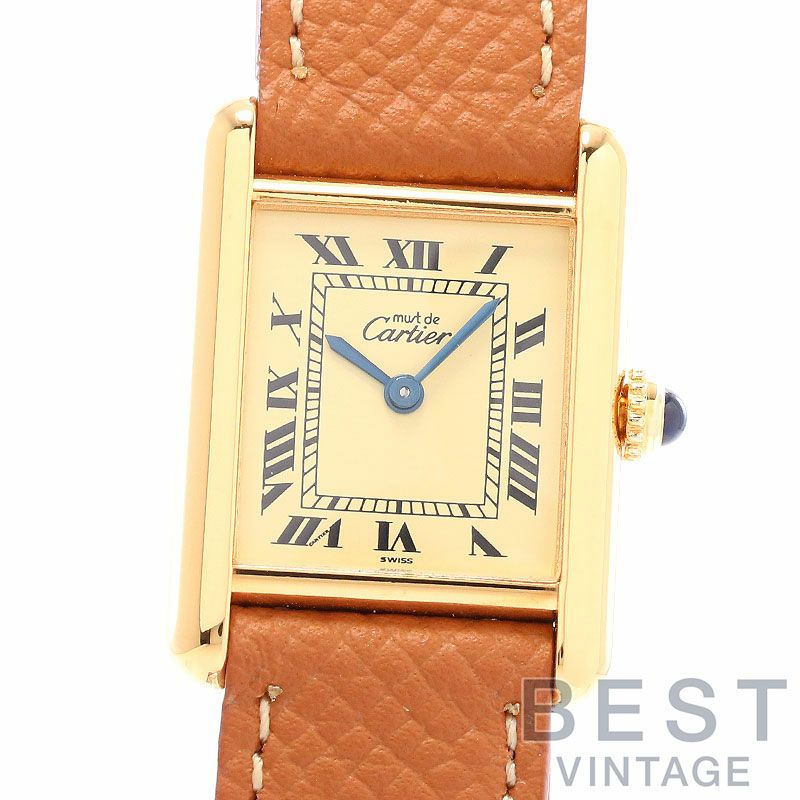 【中古】CARTIER MUST TANK SMALL MODEL VERMEIL カルティエ マストタンクSM ヴェルメイユ W1003154