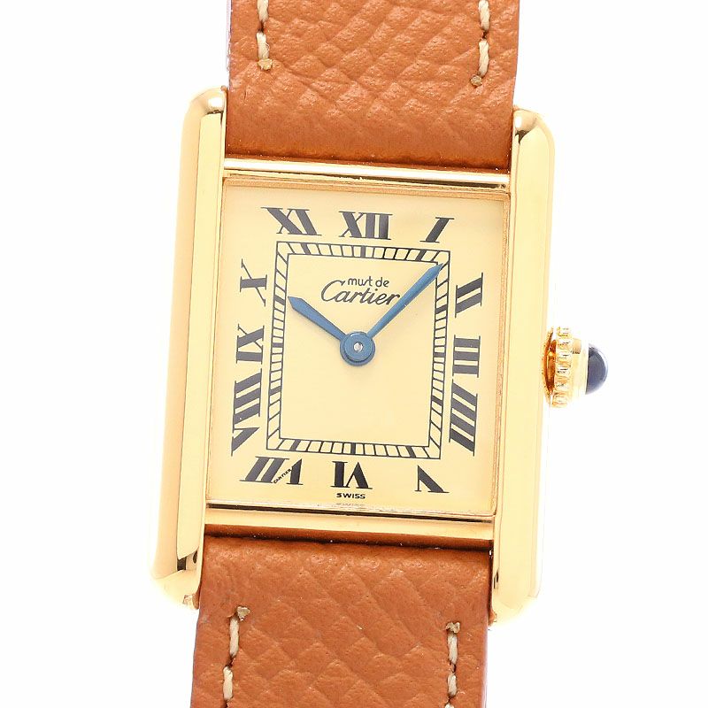 【中古】CARTIER MUST TANK SMALL MODEL VERMEIL カルティエ マストタンクSM ヴェルメイユ W1003154