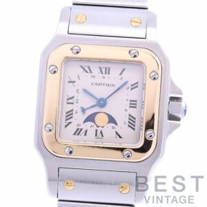 【中古】CARTIER SANTOS GALBEE MOON PHASE カルティエ サントスガルベSM ムーンフェイズ W20008C4