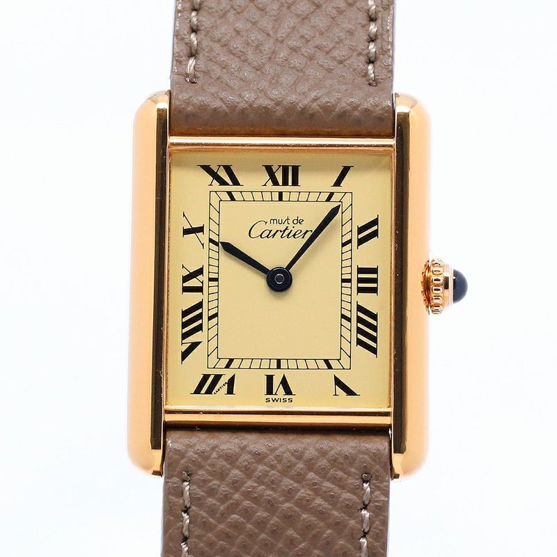 【中古】CARTIER MUST TANK LARGE MODEL VERMEIL カルティエ マストタンクLM ヴェルメイユ W1002753