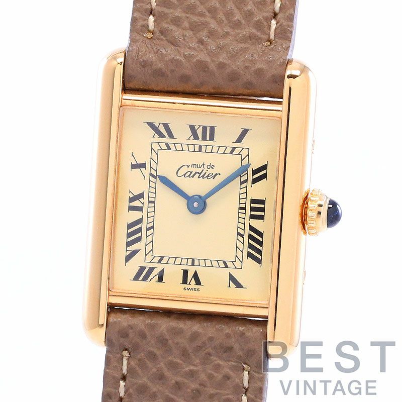 【中古】CARTIER MUST TANK SMALL MODEL VERMEIL カルティエ マストタンクSM ヴェルメイユ W1003154