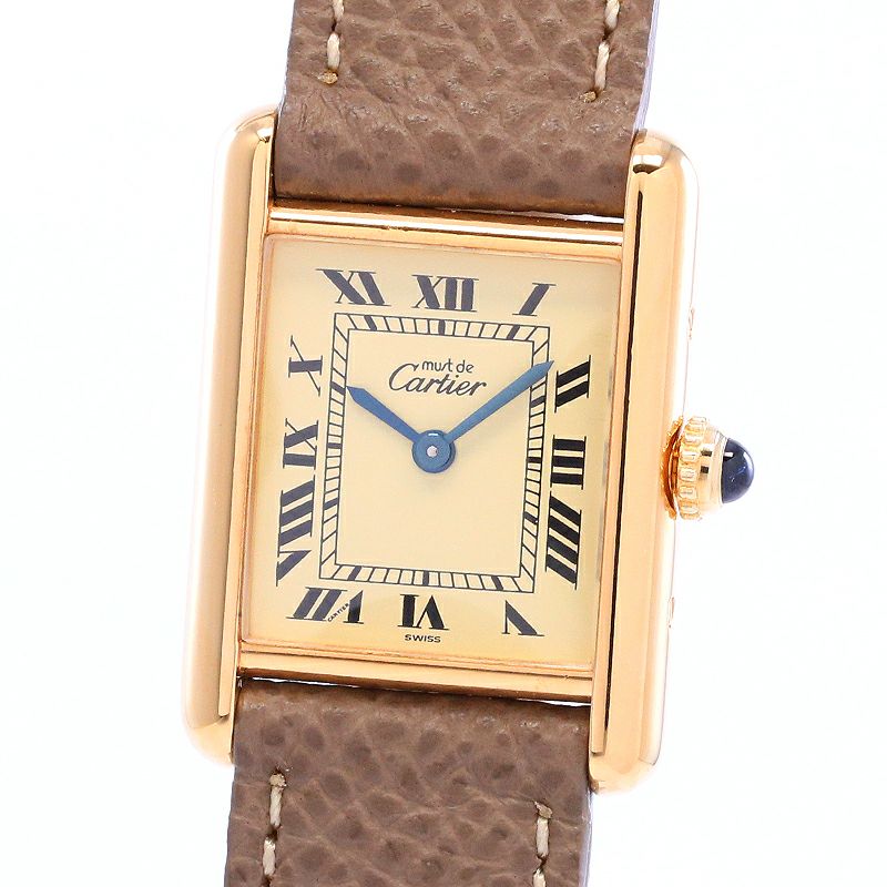 【中古】CARTIER MUST TANK SMALL MODEL VERMEIL カルティエ マストタンクSM ヴェルメイユ W1003154